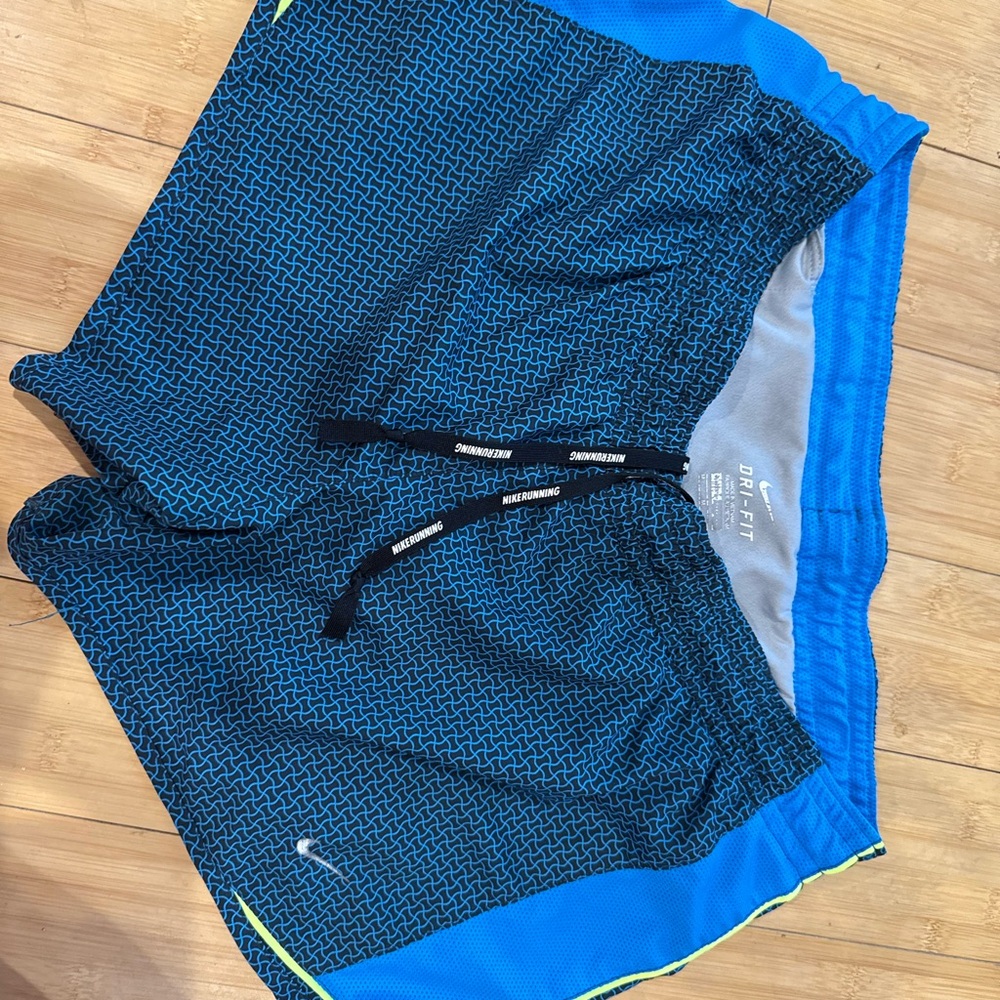 Nike Blue and Black Dri-FIT Running Shorts